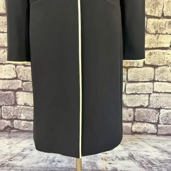 Ann Taylor Navy & White Long Sleeve Fully Lined Jacket Size 4 - Picture 4 of 9